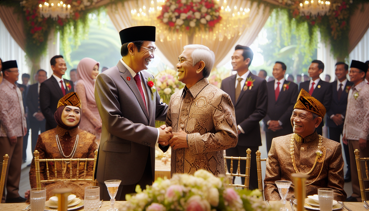 Momen Hangat Jokowi Hadiri Pernikahan Sekpri Prabowo
