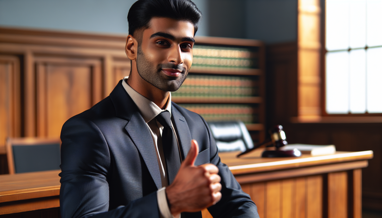 alt_text: Ammar Zoni tampil optimis dalam sidang kasus narkoba, menunjukkan sikap tenang dan percaya diri.